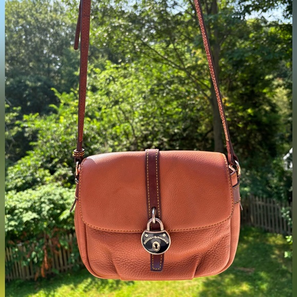 Dooney & Bourke Handbags - Dooney & Bourke Samba Brown Pebble Leather Crossbody Bag
